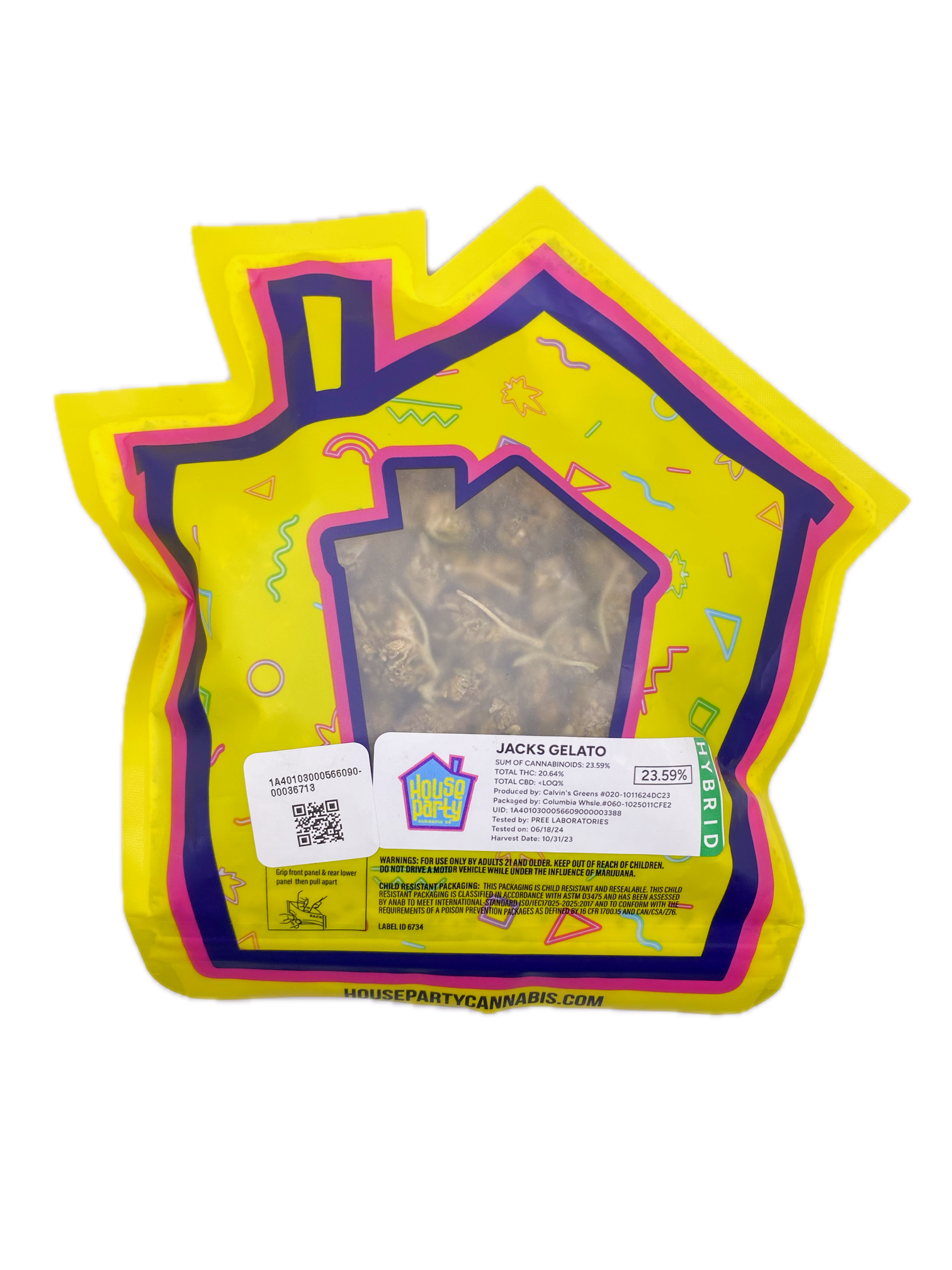 Photograph of product: HOUSE PARTY - FLOWER - 28G - HYBRID - JACK'S GELATO