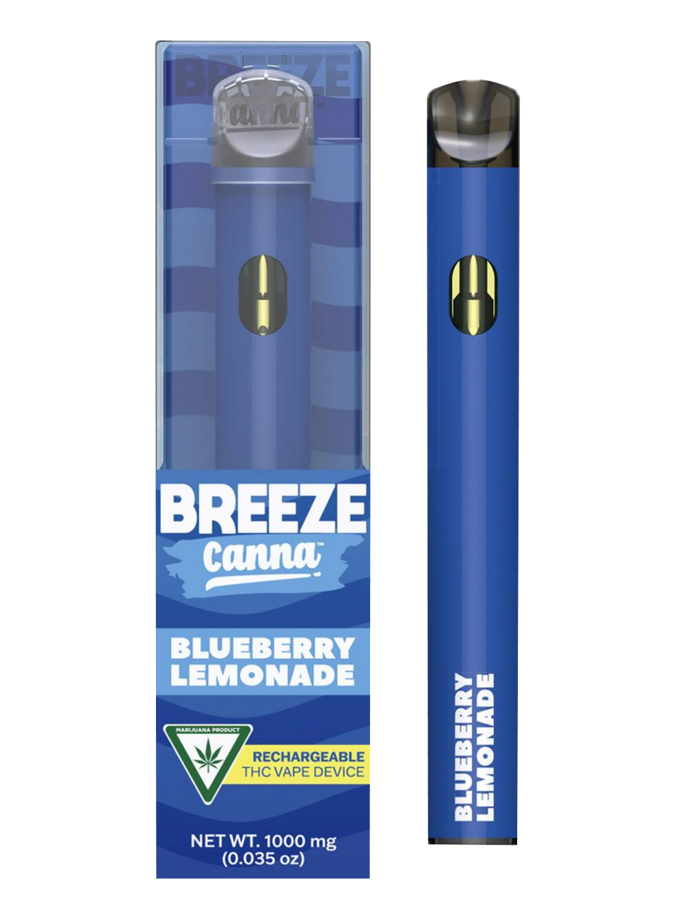 Photograph of product: Breeze Canna Blueberry Lemonade Rechargeable Vape Rec