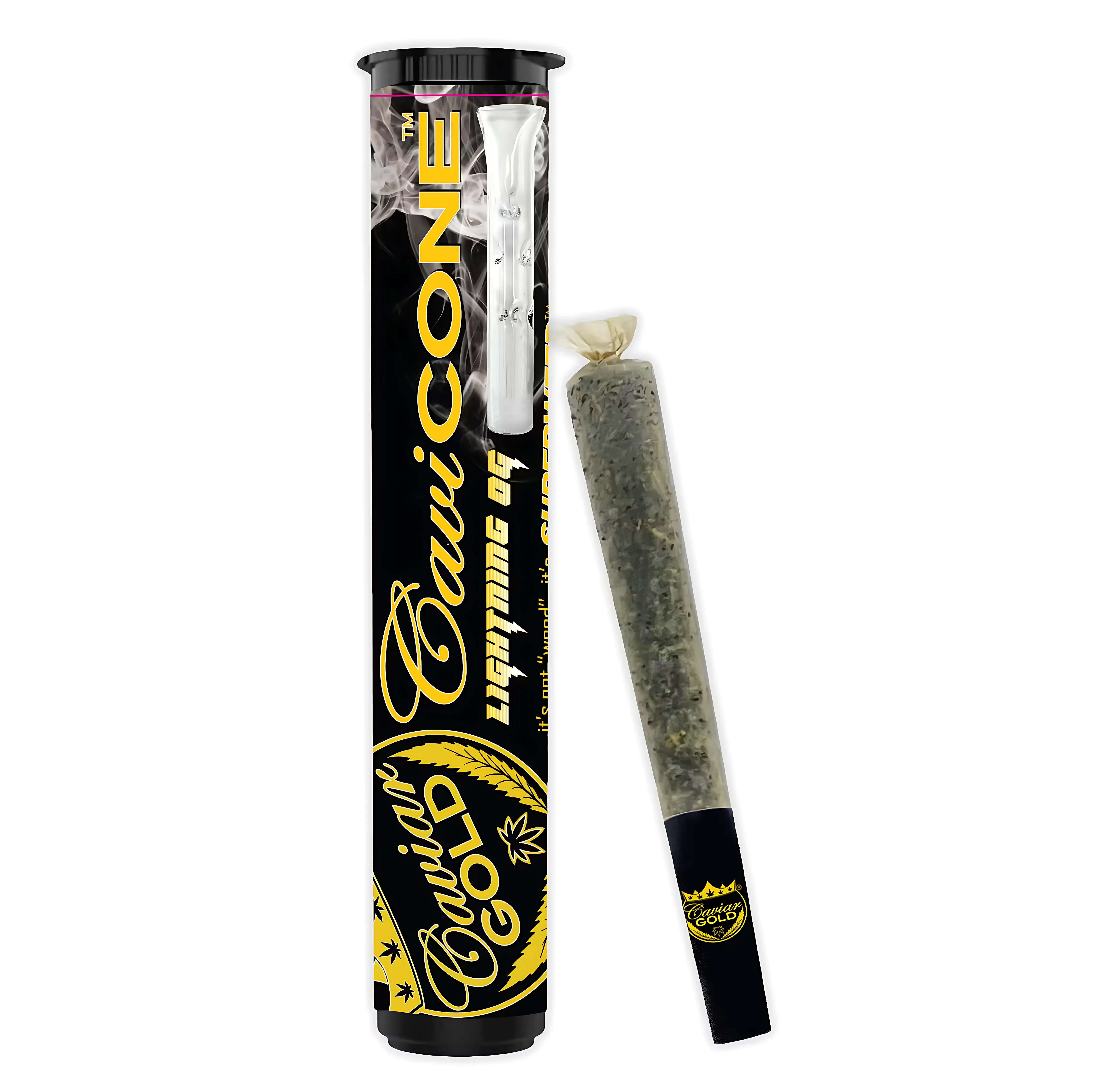 Photograph of product: Caviar Gold - Lightning OG - 1.3g Preroll infused