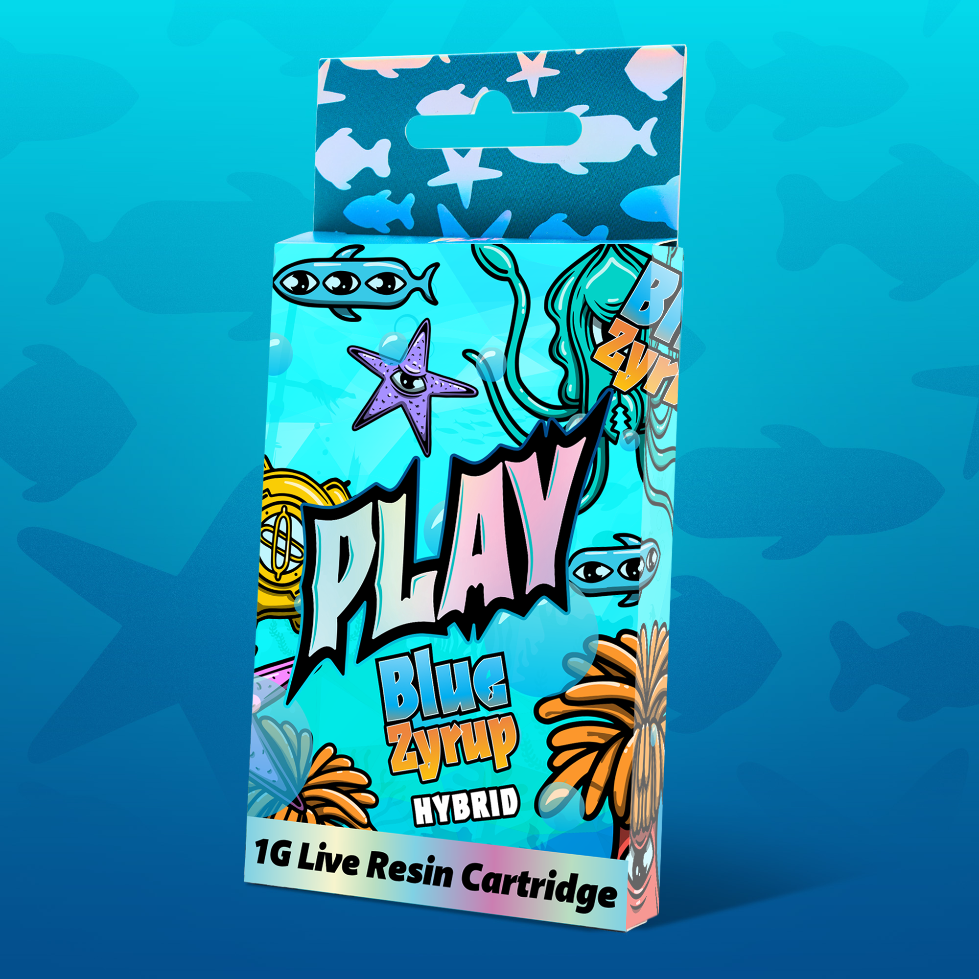 Photograph of product: Play | Blue Zyrup Live Resin Cartridge