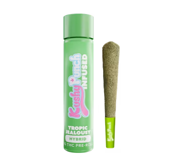 Photograph of Product: KUSHY PUNCH - PREROLL INFUSED - 1G - TROPIC JEALOUSY - HYBRID