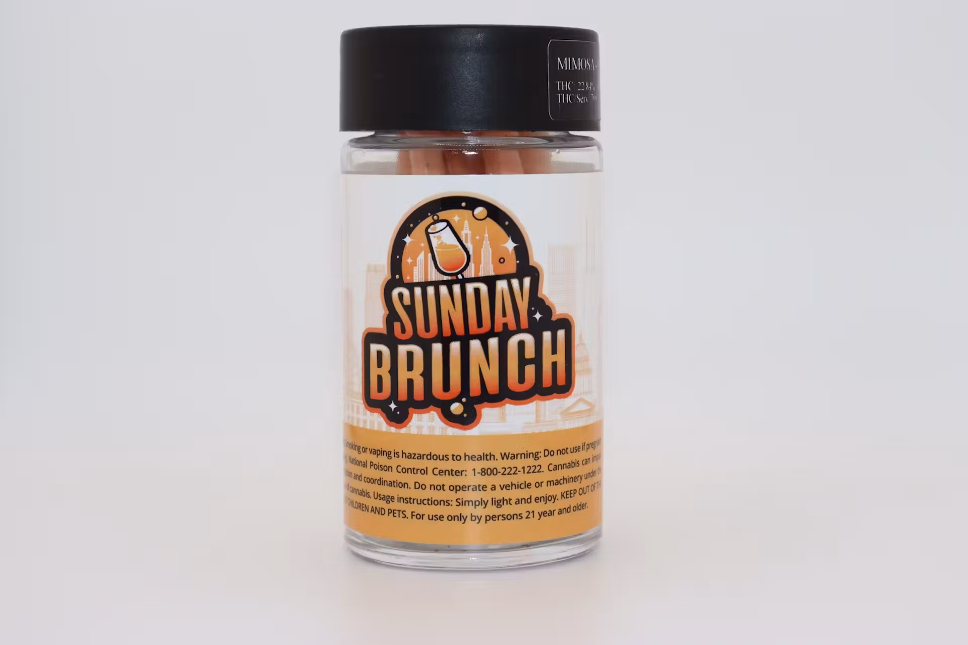 Photograph of product: HighSkrapers 7 Pack of .5g Pre-rolls (3.5g)- Sunday Brunch (Mimosa)