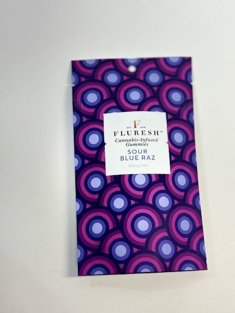 Photograph of product: Fluresh | Sour Blue Raz | 100 mg