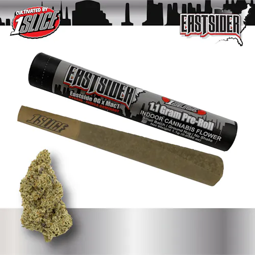Photograph of product: 1Slice | Preroll | Eastsider | 1.1g 1pk