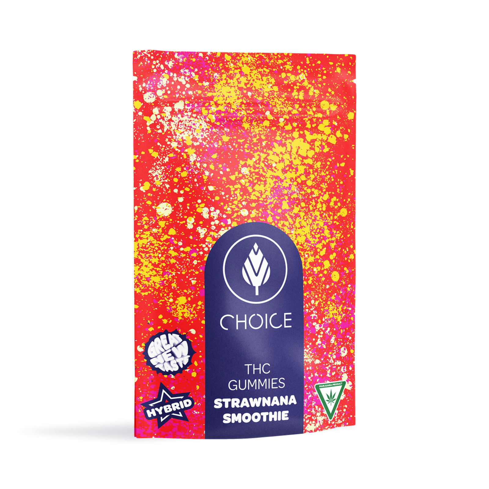 Photograph of product: Choice - Gummies - Strawnana Smoothie - Hybrid - 200mg