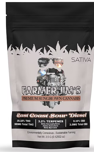 Photograph of product: Farmer Jim: East Coast Sour Diesel - 3.5g