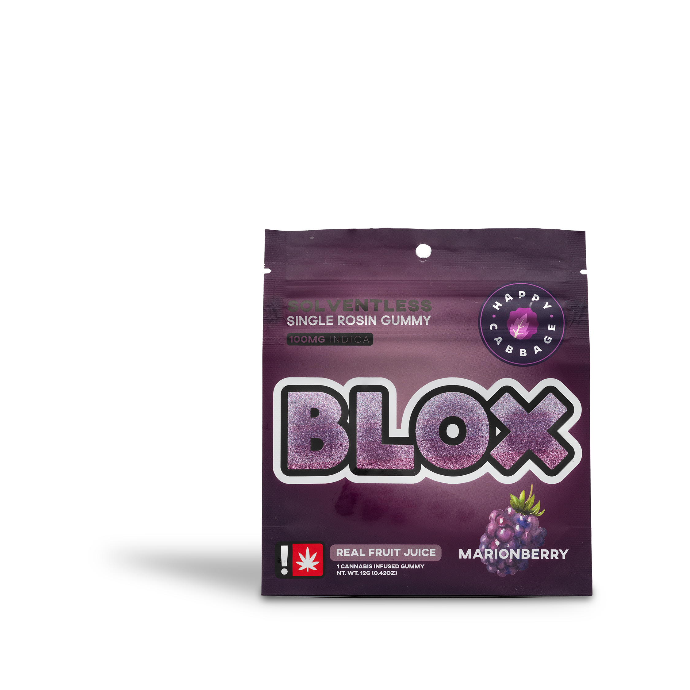 Photograph of product: Happy Cabbage - Marionberry BLOX 100mg Single - 0.42g