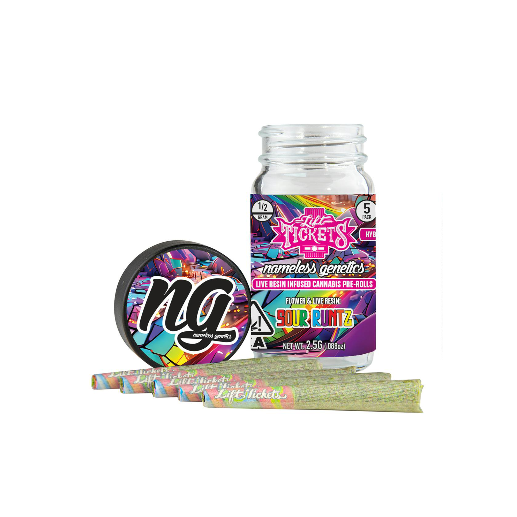 Photograph of product: SOUR R**** (H) 0.5G INFUSED 5PK