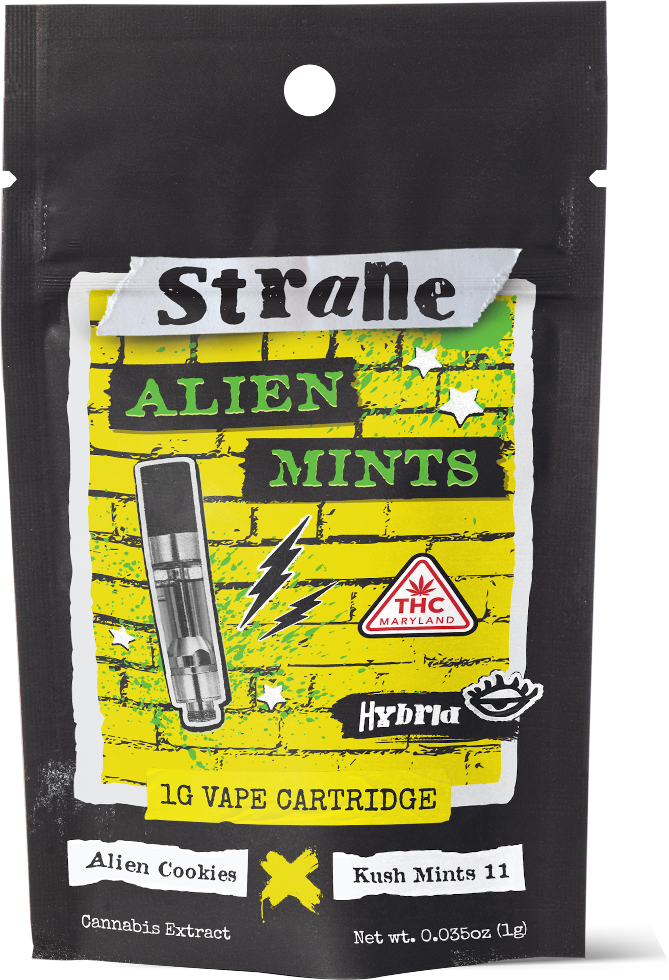 Photograph of product: Alien Mints Live Terp Cart 1g - Strane
