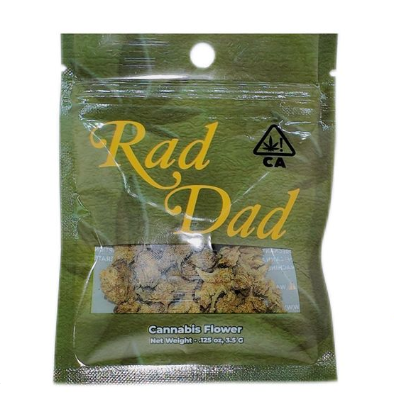 Photograph of product: RAD DAD VESUVIO 3.5G $20 | NON-OUID! ACCESSORY $13.25 | OUID! GOOD $1.75 | EXCISE TAX $0.26