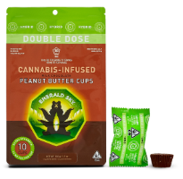 Photograph of product: Emerald Sky - Peanut Butter Cups -10ct 100mg Hybrid - Milk Chocolate