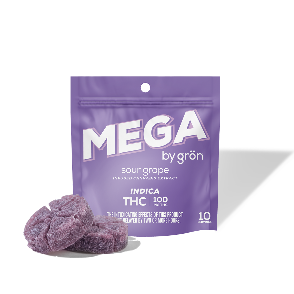Photograph of product: Gron  TH-oui Sour Grape Mega 100mg 2pk - Oui'd