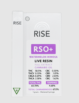 Photograph of product: RSO + Watermelon Mimosa Live Resin | Rise