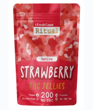 Photograph of product: Ritual Strawberry Gummies | 200mg