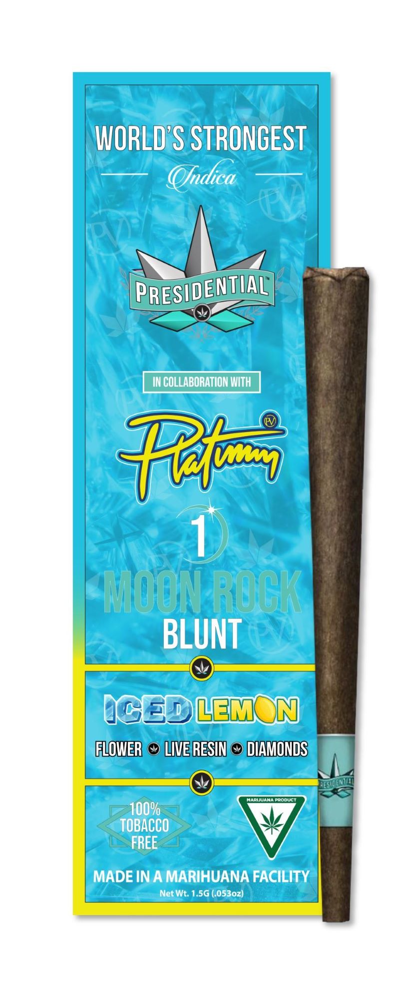 Photograph of product: Platinum Vape | Presidential Preroll Iced Lemon