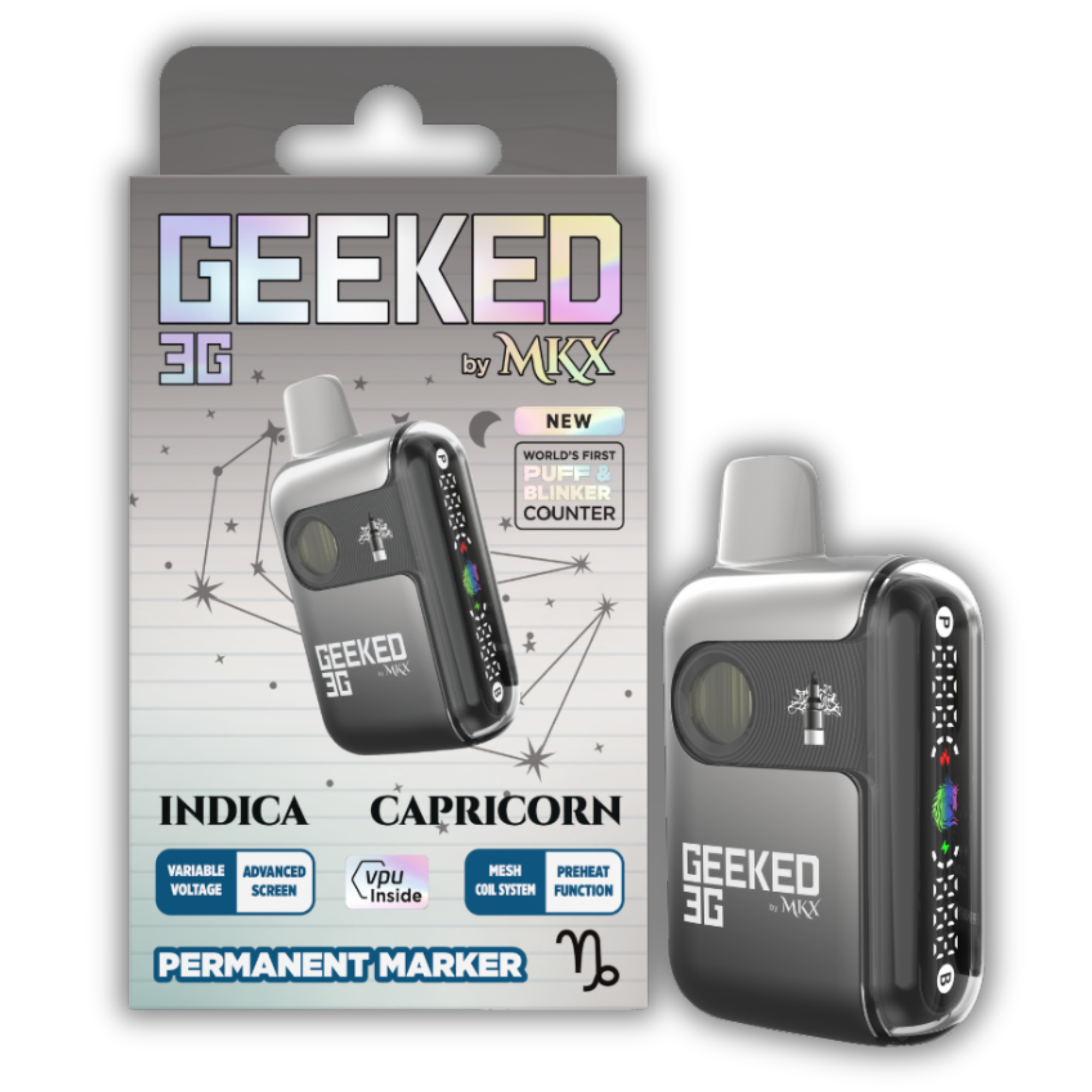 Photograph of product: MKX Geeked | Disposable | Permanent Marker | 3g