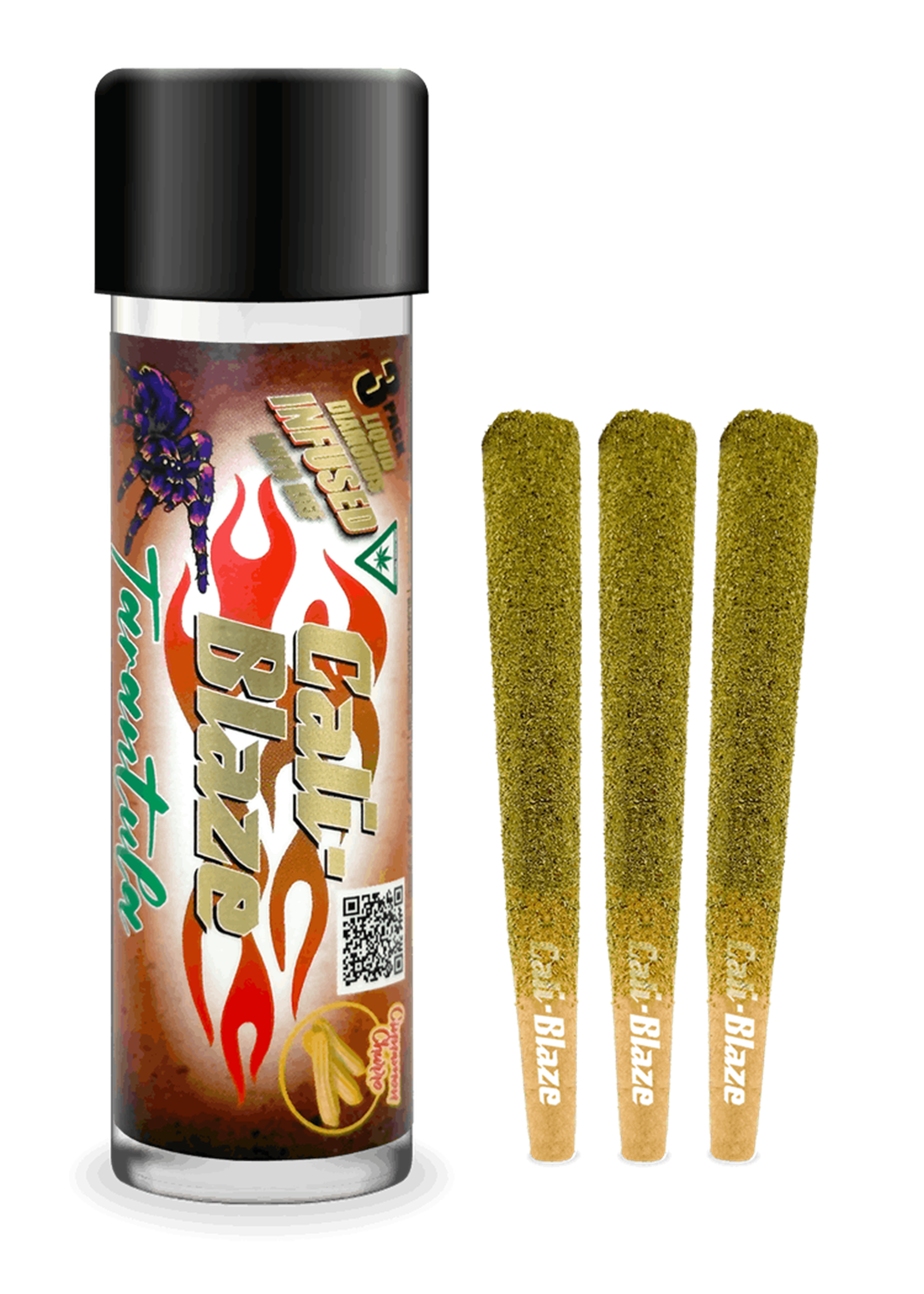 Photograph of product: CALI-BLAZE | CINNAMON CHURRO | HYBRID | INFUSED | 3PK