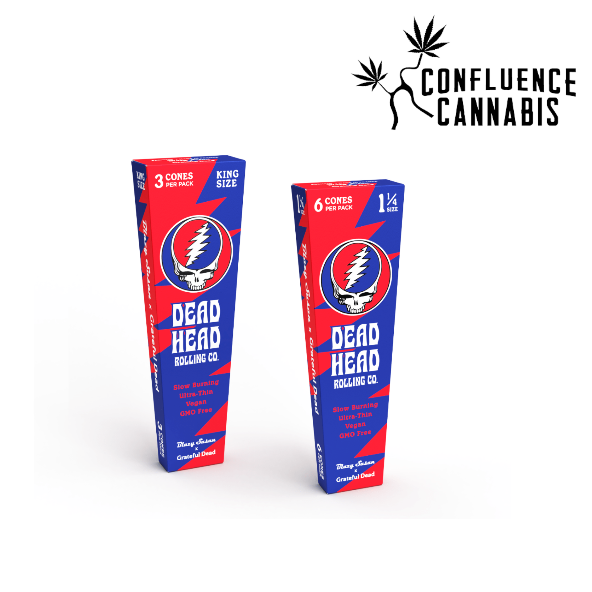 Photograph of product: Grateful Dead 1 1/4" Cone 6 Pack