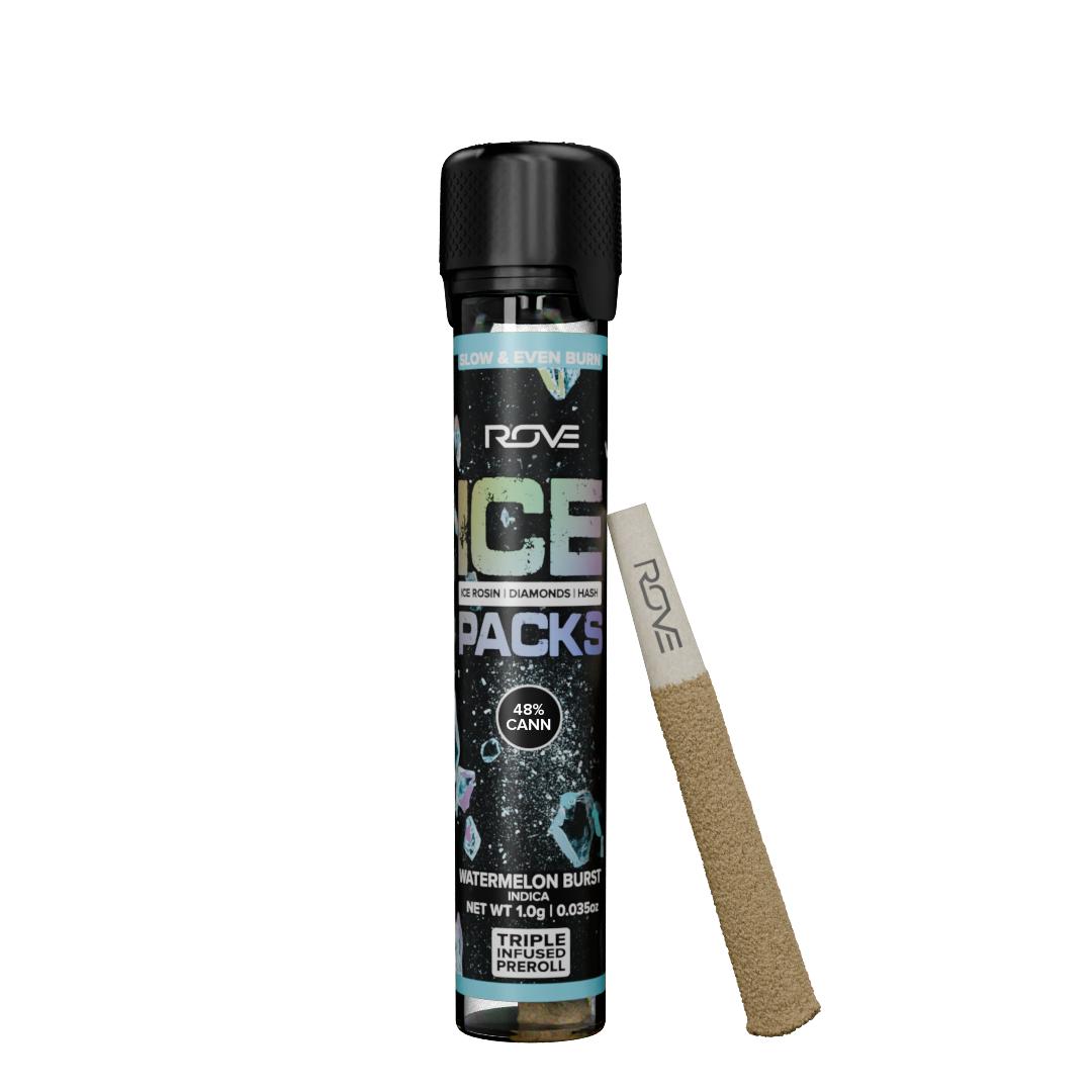 Photograph of product: Rove Watermelon Burst Triple Infused Preroll (REC)