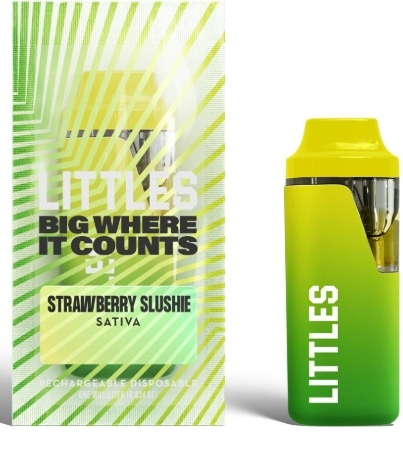 Photograph of product: Littles AIO Live Resin Vape | 1ml | Strawberry Slushie