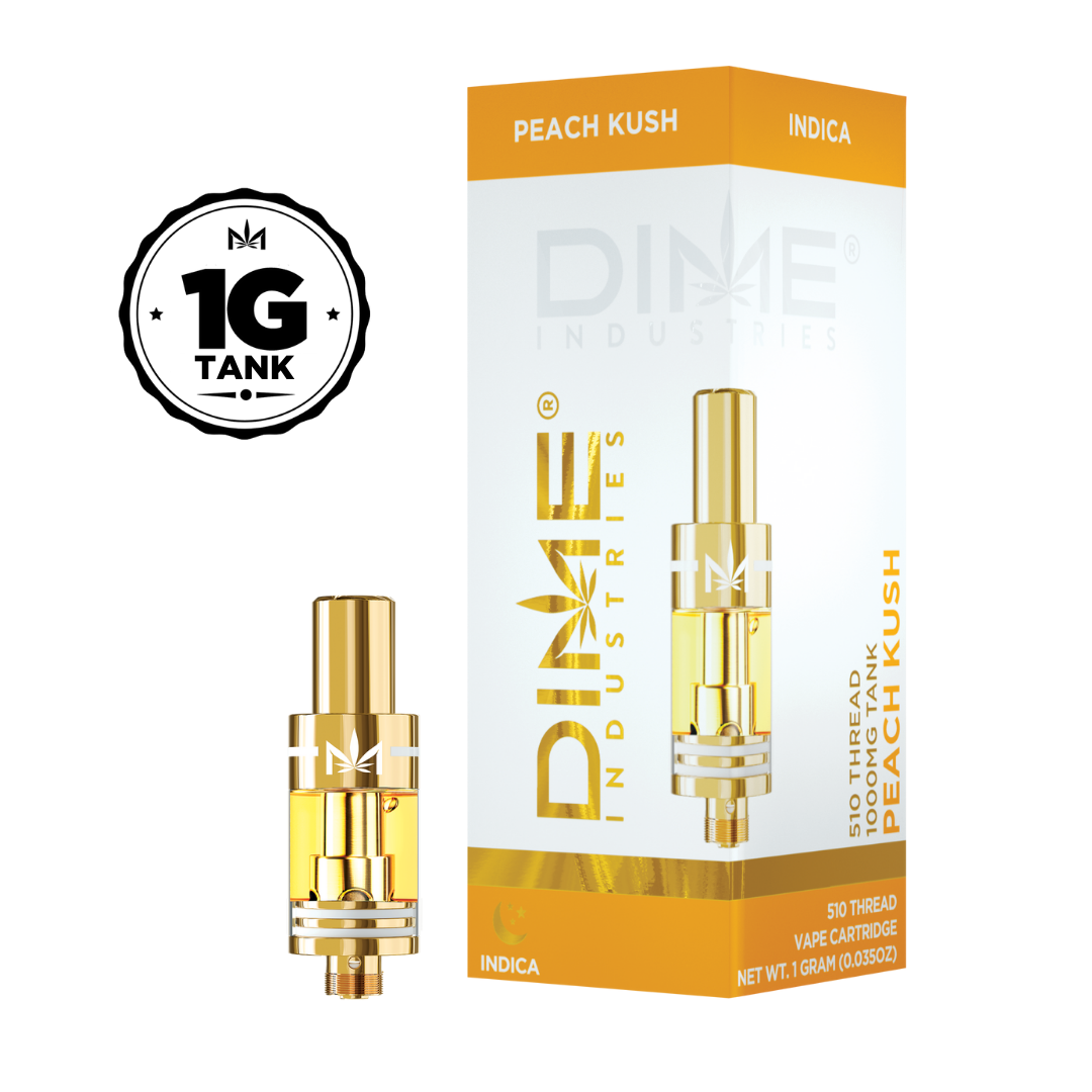 Photograph of product: 1000mg Peach Kush Cartridge