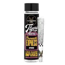 Photograph of product: D. Claybourne Flyers 2 x .5g Frosted Diamond Infused Pre Rolls - Pineapple Express - 