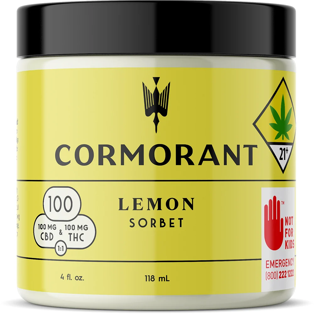 Photograph of product: Cormorant Lemon Sorbet 4oz 1:1 CBD 200mg