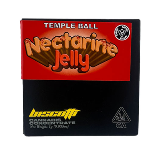 Photograph of product: Biscotti Nectarine Jelly Oui'd Temple Ball au chocolat 1g