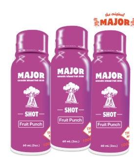 Photograph of product: Major - Fruit Punch 100mg Infused Fruit Drink