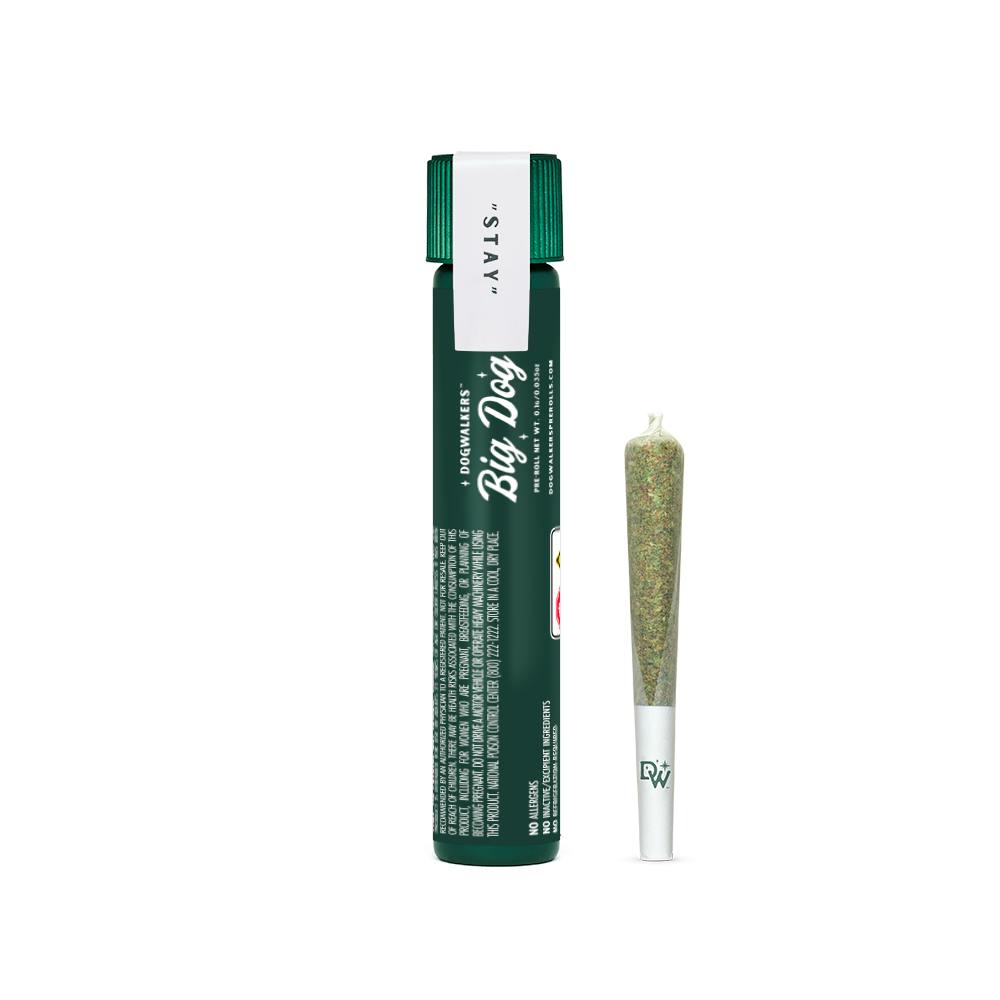 Photograph of product: Dogwalkers Big Dog 1g Preroll - Bananaconda