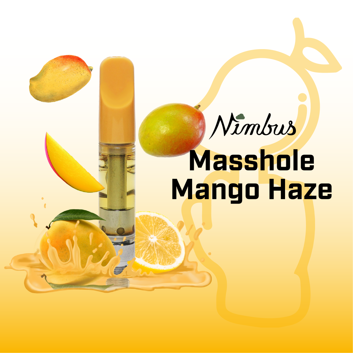 Photograph of product: 510 Cartridge (Distillate) - Masshole Mango Haze Cartridge - 1g