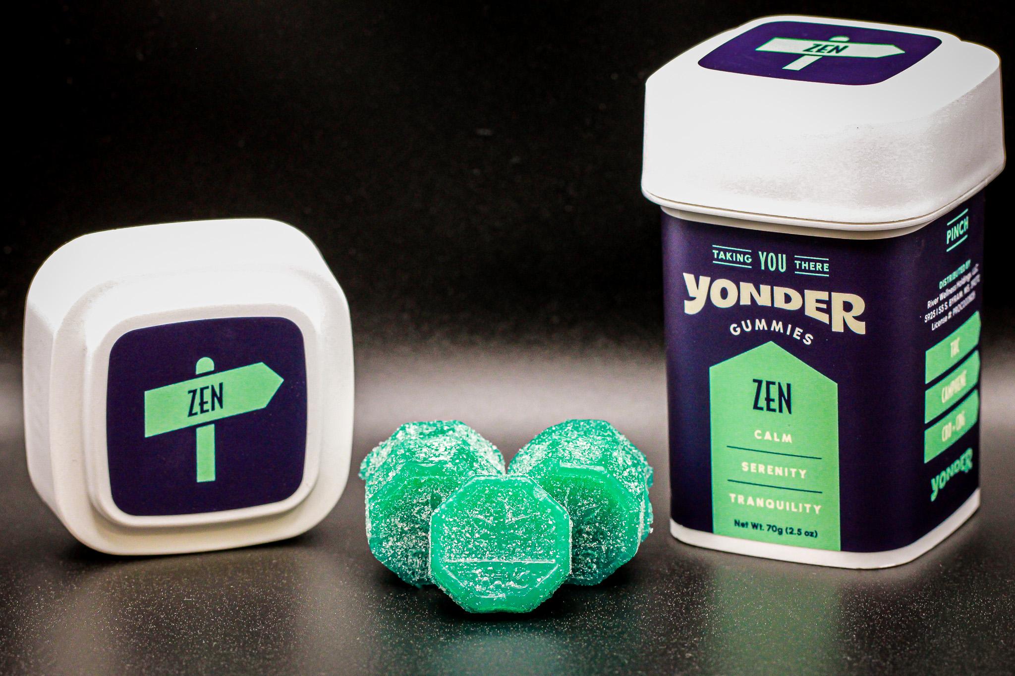 Photograph of product: Yonder | 100mg | Zen Blue Raspberry | Oui'd