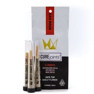Photograph of product: Gas Pack | 1g x 3 Pre-Roll Pack