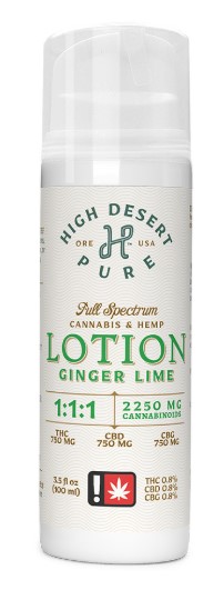Photograph of product: Clinical Strength Lotion | Ginger Lime | 1.1.1 (TH-oui:CBD:CBG)