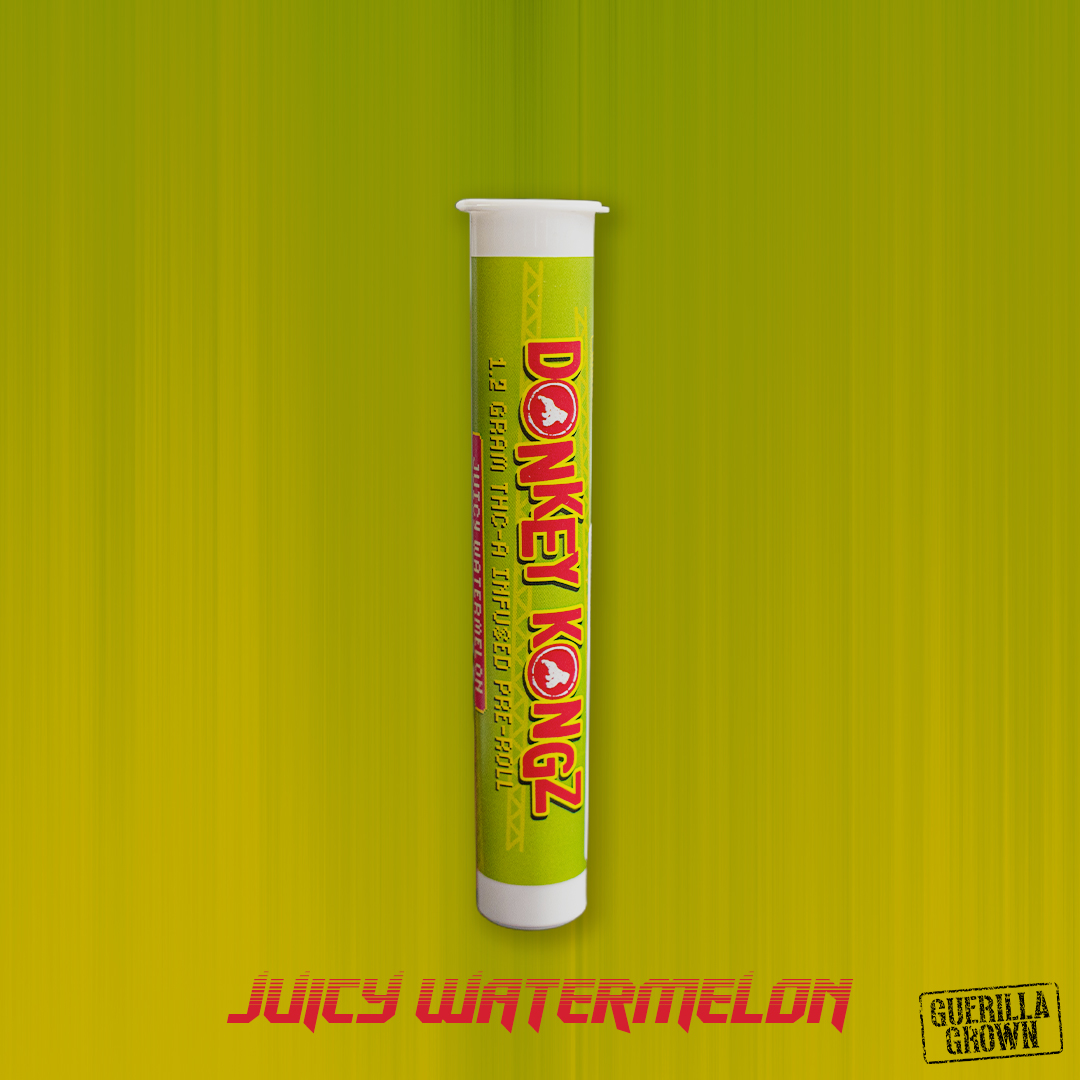 Photograph of product: Donkey Kongz | Juicy Watermelon | 1.2G TH-ouiA Infused Pre-Roll