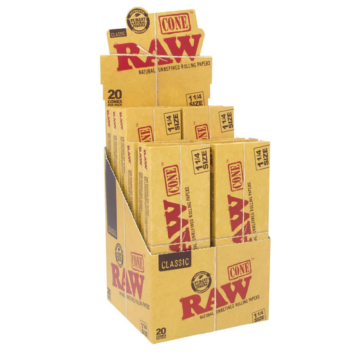 Photograph of product: Raw cones 20 pack