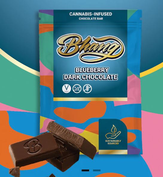 Photograph of product: Blueberry Dark Chocolate Bar [H] | 100mg