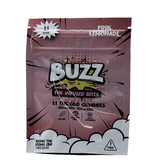 Photograph of product: 1:1 Thc/Cbd Pink Lemonade Gummies 100mg [11]
