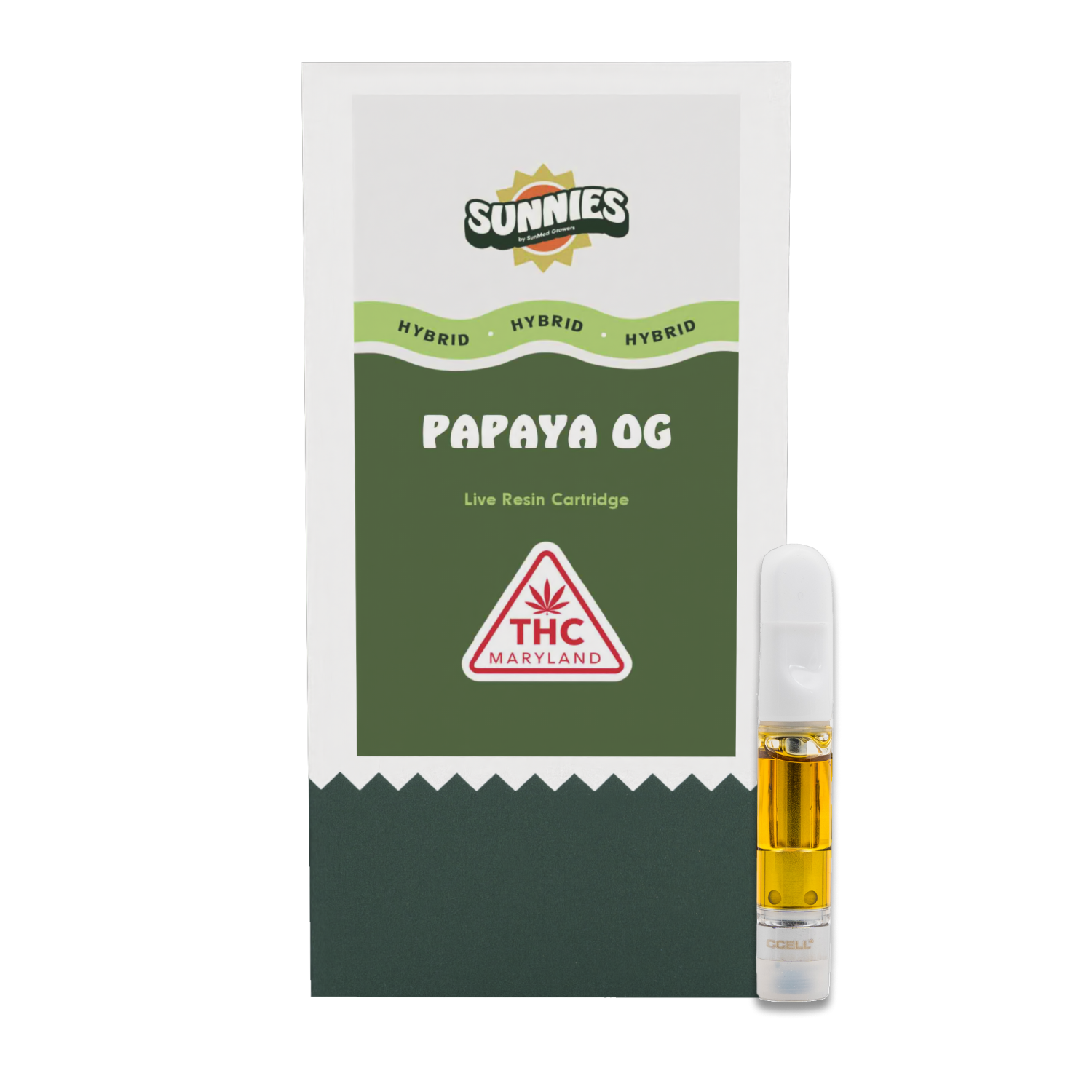 Photograph of product: Papaya OG Live Resin Cartridge 0.5g