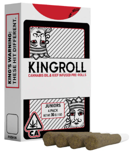 Photograph of product: WHITE RHINO X CANNALOPE KUSH .75G 4 PACK INFUSED PREROLLS - 3 G - 4 PACK