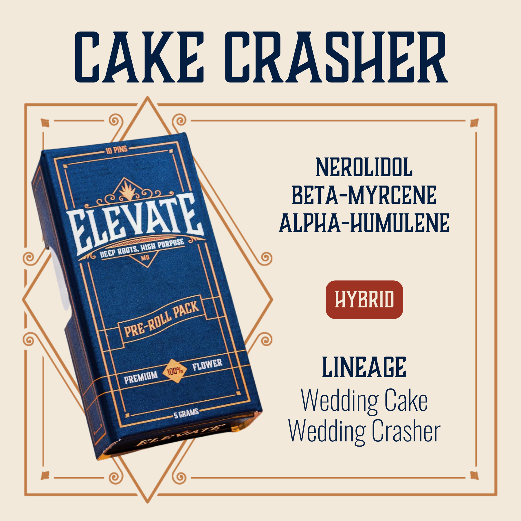 Photograph of product: Cake Crasher Pins Pre-Roll | 10-pack