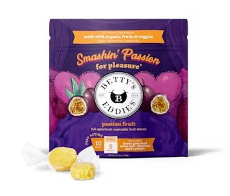 Photograph of product: Smashin Passion- Passion Fruit Chews | 10-Pack | 50mg