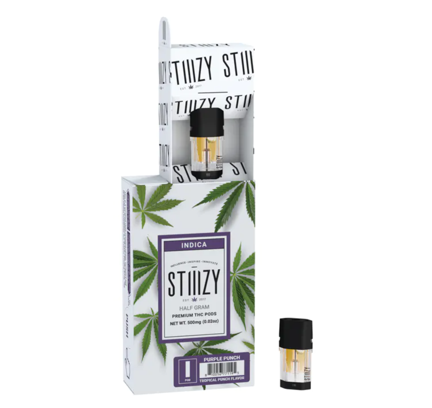Photograph of product: STIIIZY: PURPLE PUNCH POD Oui'd 0.5G