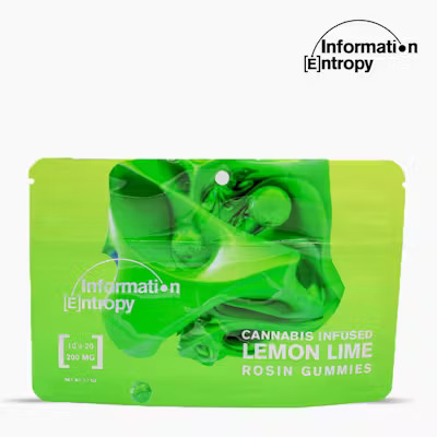 Photograph of product: Information Entropy - 200mg Rosin Gummies - Lemon Lime