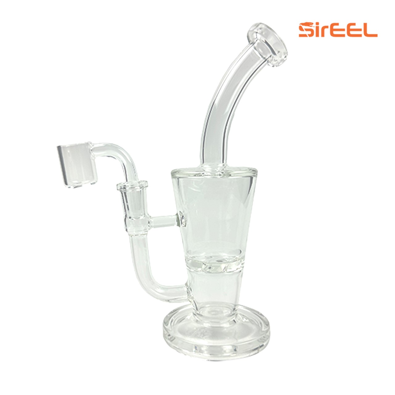 Photograph of product: SirEEL | 8" Bent Neck Taper Turbine Bong with Flower Bowl