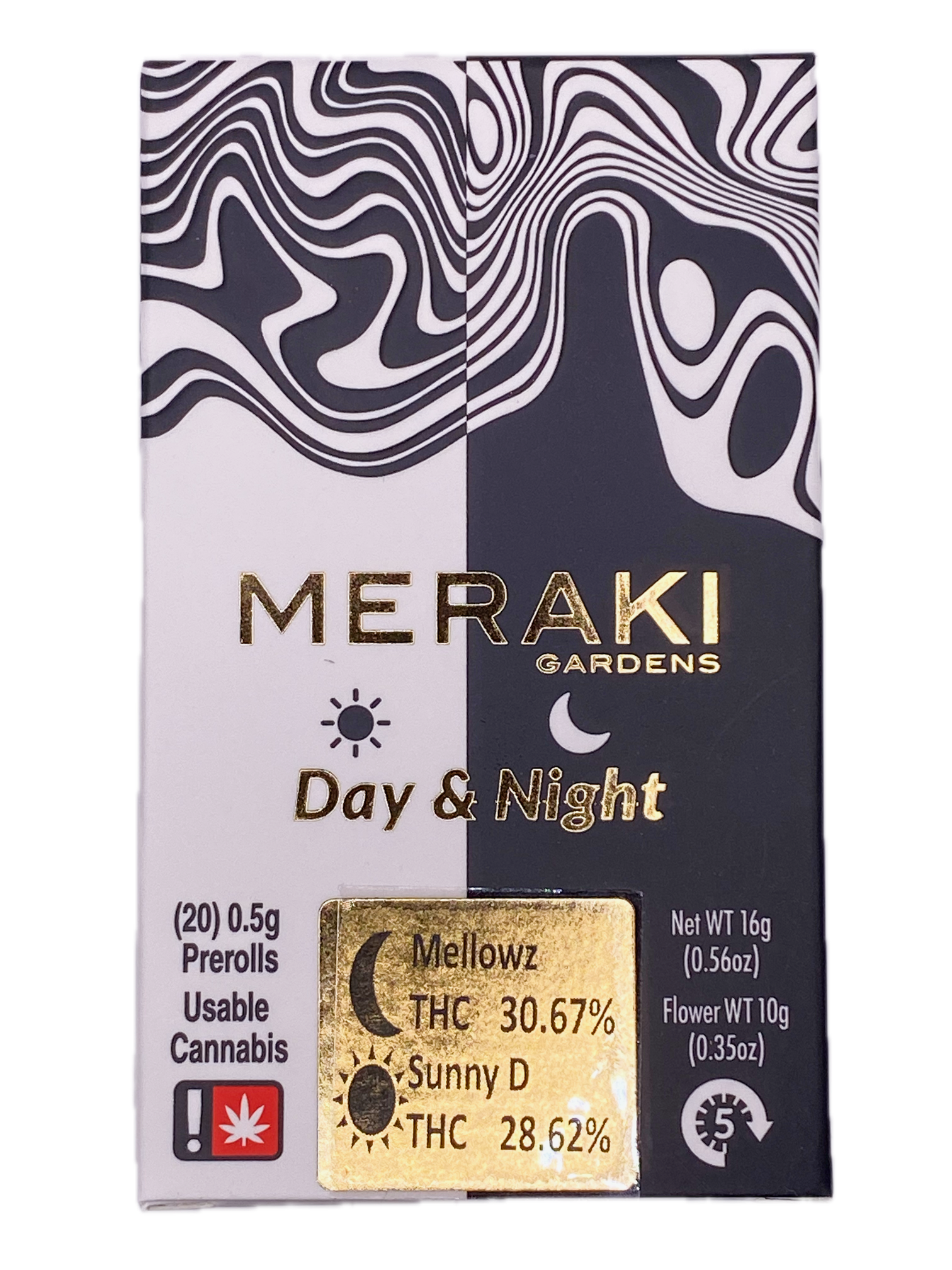 Photograph of product: MERAKI - VARIETY PACK - 0.5G - 20PK - DAY & NIGHT - MELLOWZ & SUNNY D