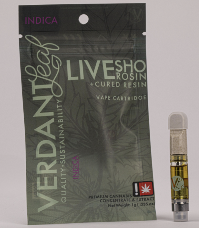 Photograph of product: Verdant Leaf Live Rosin/Cured Resin Cartridge | Tropic Sunburst (I)