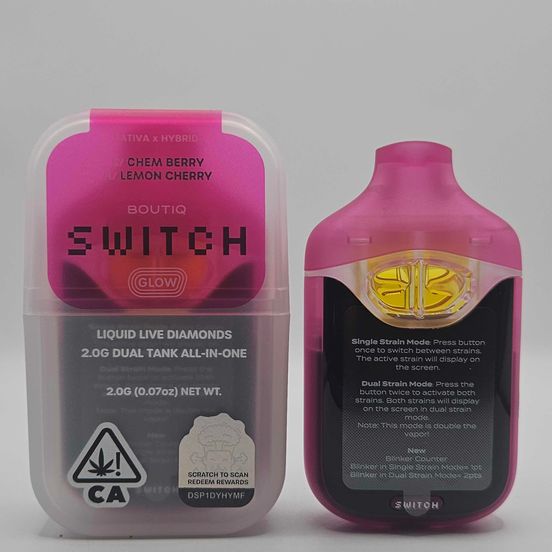 Photograph of product: Boutiq | Chem Berry x Lemon Cherry | Liquid Live Diamonds AIO Vape