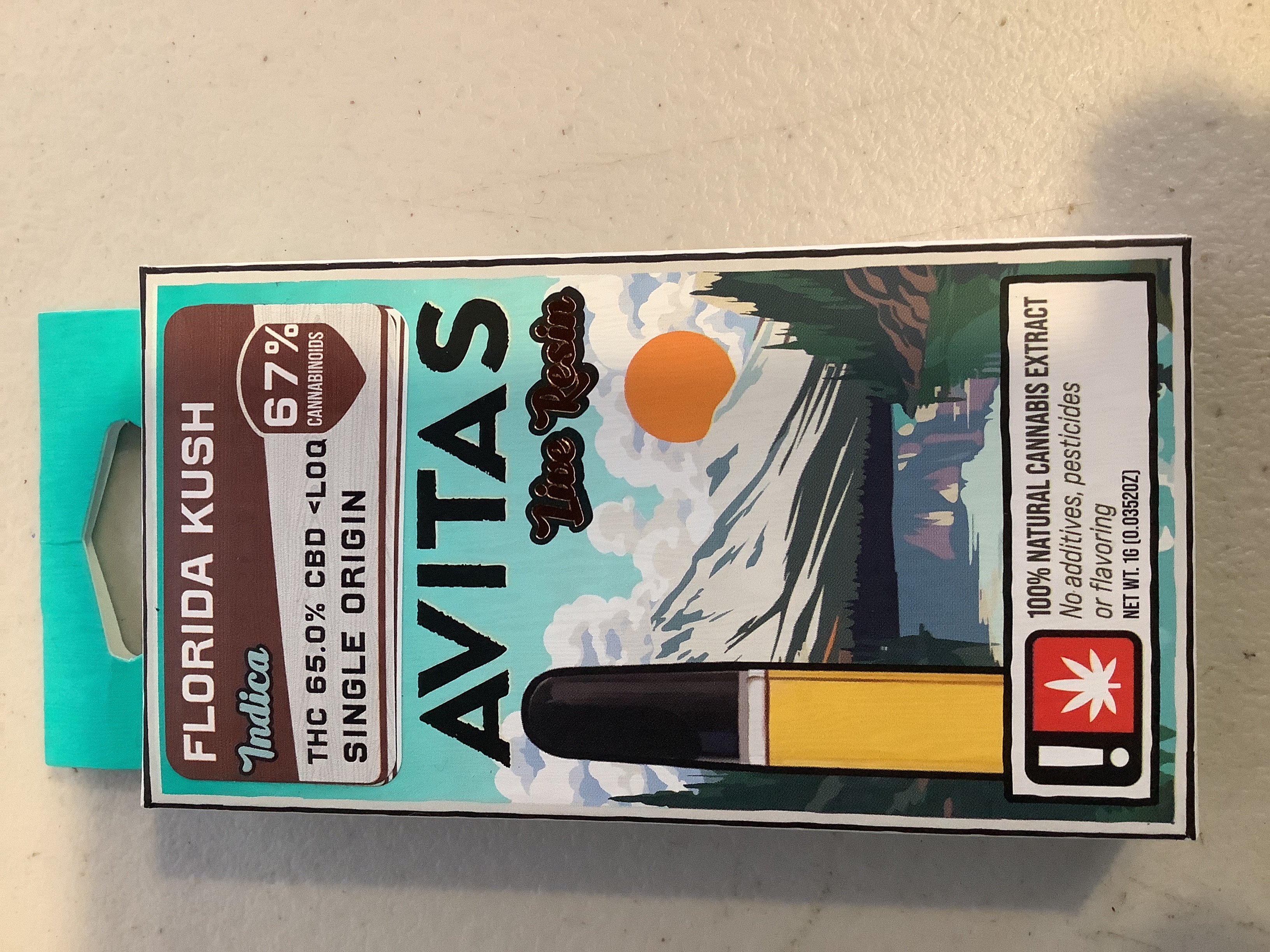Photograph of product: Avitas - FLORIDA KUSH - Live Resin Cartridge - (1g) - I