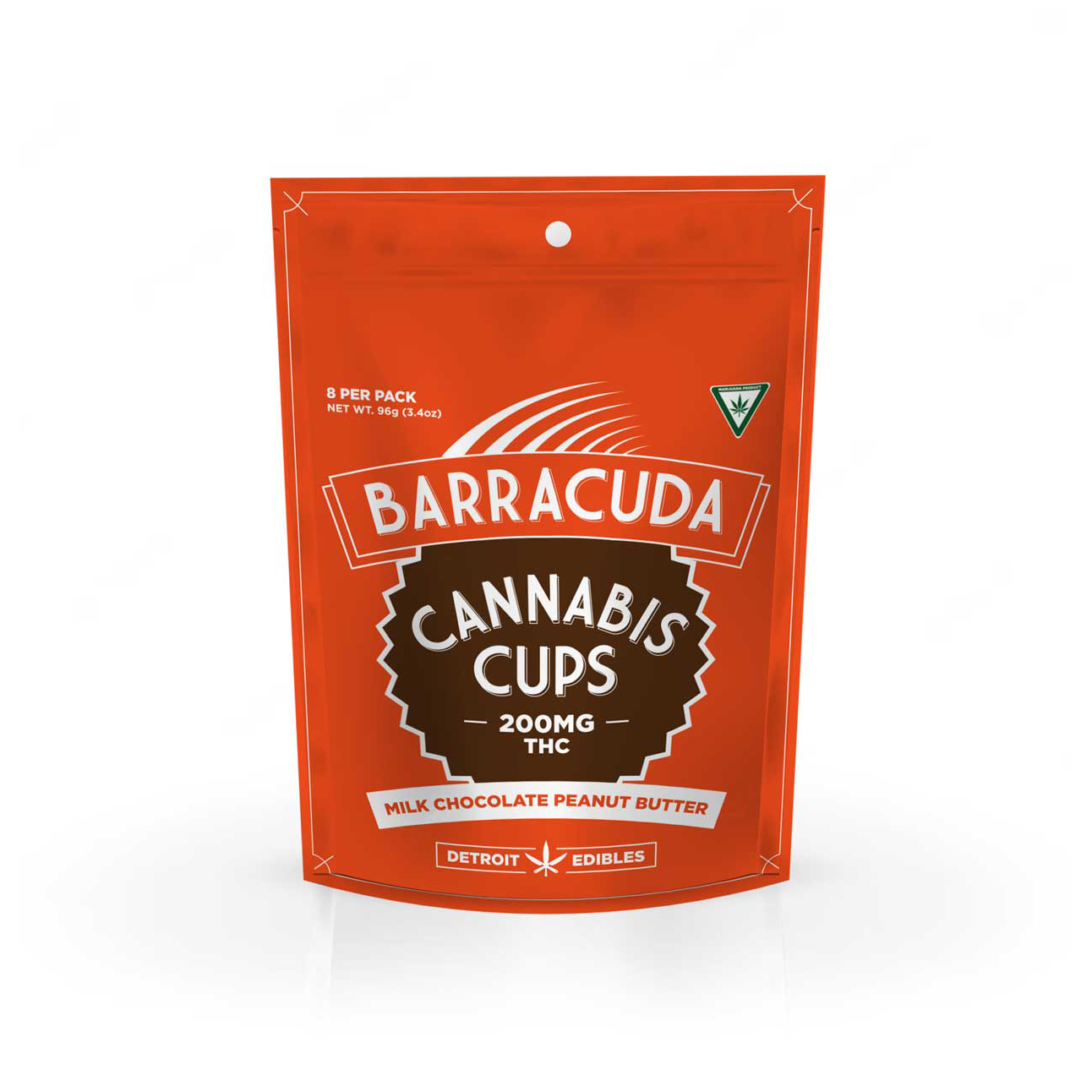 Photograph of product: Barracuda - Peanut Butter Milk Chocolate Cups 200mg